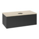 V&B Waschtischunterschrank ohne Frontstruktur Antao 100x36x50cm, HL, WBP botti., bla m Lac-3