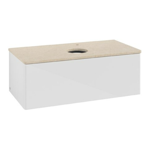V&B Waschtischunterschrank ohne Frontstruktur Antao 100x36x50cm, HL, WBP botti., glo wh. Lac