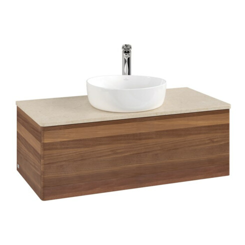 V&B Waschtischunterschrank ohne Frontstruktur Antao 100x36x50cm, HL, WBP botti., w. wal