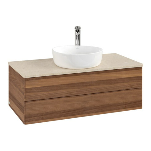 V&B Waschtischunterschrank ohne Frontstruktur Antao 100x36x50cm, HL, WBP botti., w. wal