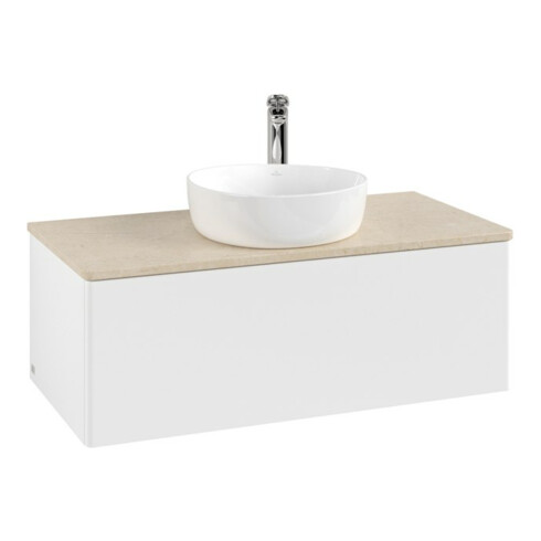 V&B Waschtischunterschrank ohne Frontstruktur Antao 100x36x50cm, HL, WBP botti., wh. m Lac