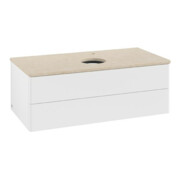 V&B Waschtischunterschrank ohne Frontstruktur Antao 100x36x50cm, HL, WBP botti., wh. m Lac