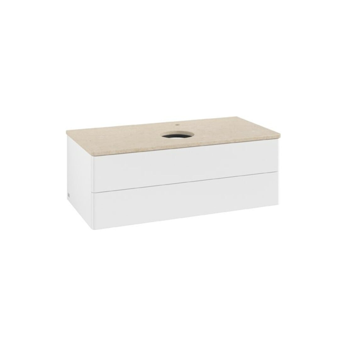 V&B Waschtischunterschrank ohne Frontstruktur Antao 100x36x50cm, HL, WBP botti., wh. m Lac