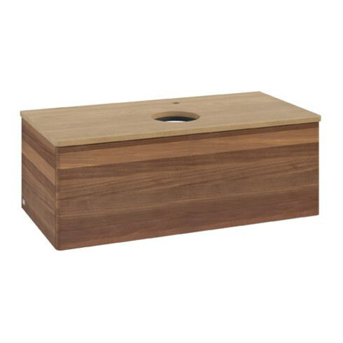 V&B Waschtischunterschrank ohne Frontstruktur Antao 100x36x50cm, HL, WBP hon. Oa, w. wal