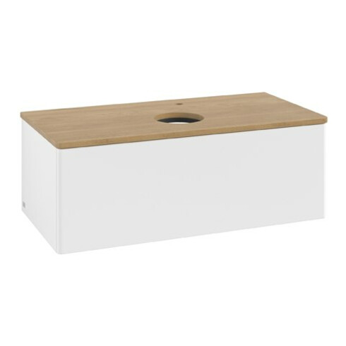 V&B Waschtischunterschrank ohne Frontstruktur Antao 100x36x50cm, HL, WBP hon. Oa, wh. m Lac