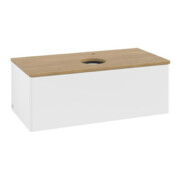 V&B Waschtischunterschrank ohne Frontstruktur Antao 100x36x50cm, HL, WBP hon. Oa, wh. m Lac
