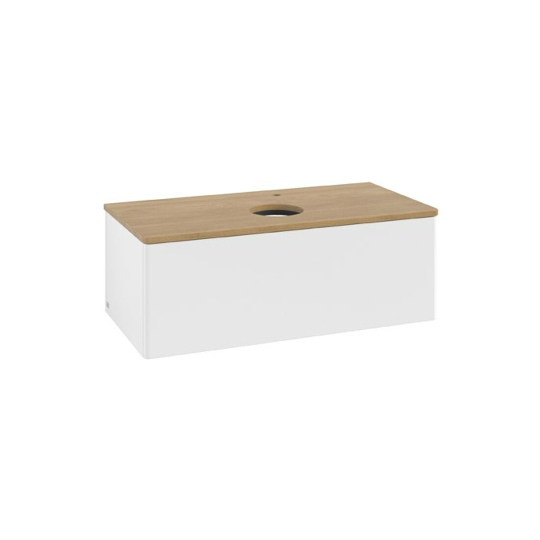 V&B Waschtischunterschrank ohne Frontstruktur Antao 100x36x50cm, HL, WBP hon. Oa, wh. m Lac