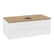 V&B Waschtischunterschrank ohne Frontstruktur Antao 100x36x50cm, HL, WBP hon. Oa, wh. m Lac