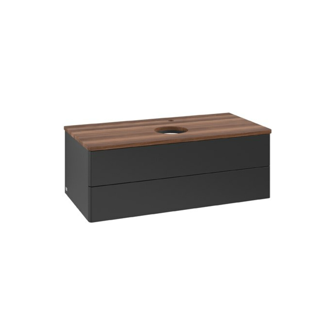 V&B Waschtischunterschrank ohne Frontstruktur Antao 100x36x50cm, HL, WBP w. wal, bla m Lac