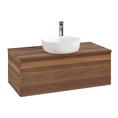 V&B Waschtischunterschrank ohne Frontstruktur Antao 100x36x50cm, HL, WBP w. wal, w. wal