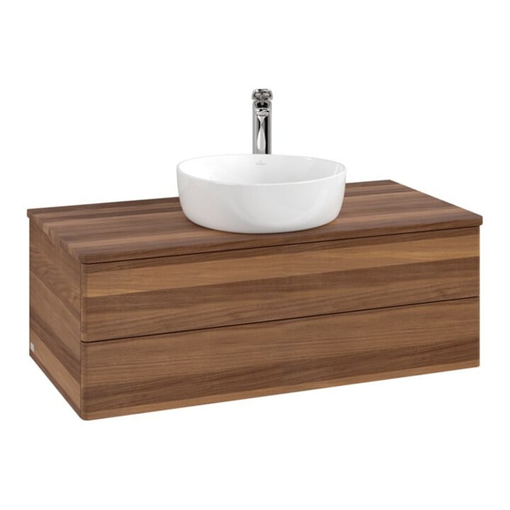 V&B Waschtischunterschrank ohne Frontstruktur Antao 100x36x50cm, HL, WBP w. wal, w. wal