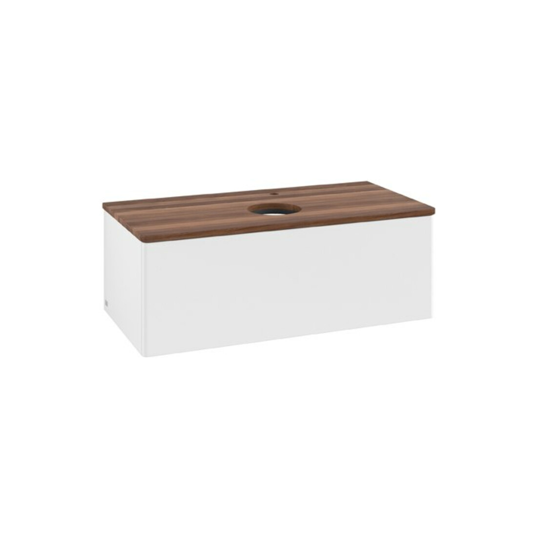 V&B Waschtischunterschrank ohne Frontstruktur Antao 100x36x50cm, HL, WBP w. wal, wh. m Lac