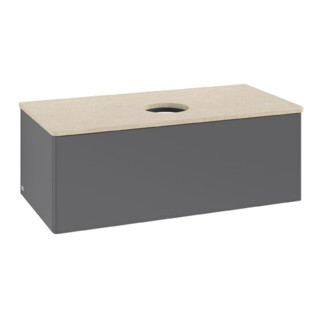 V&B Waschtischunterschrank ohne Frontstruktur Antao 100x36x50cm, WBP botti., Anthrac. m Lac