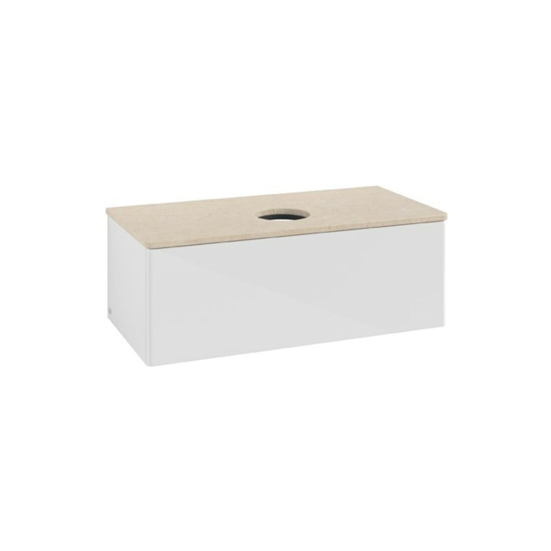 V&B Waschtischunterschrank ohne Frontstruktur Antao 100x36x50cm, WBP botti., glo wh. Lac