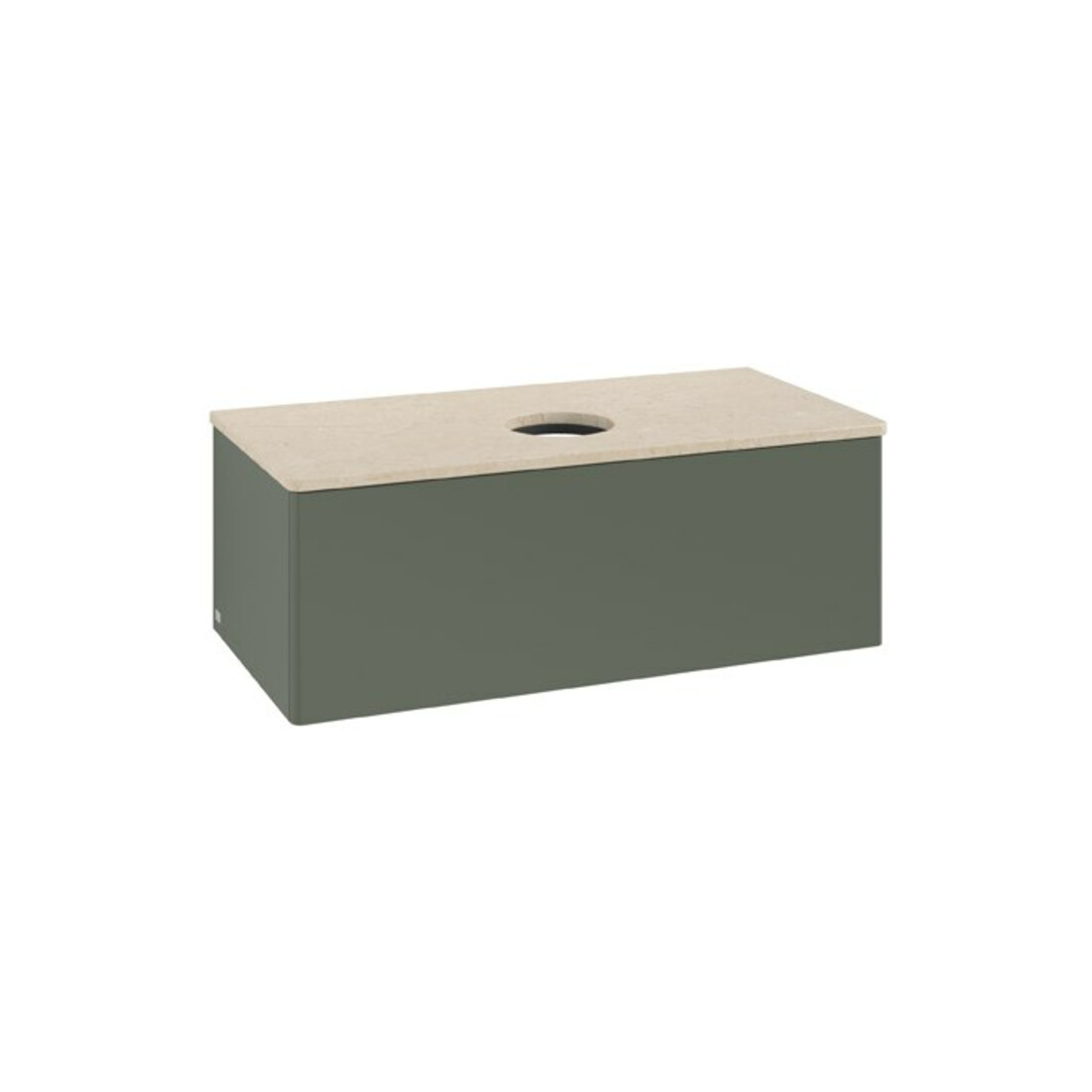 V&B Waschtischunterschrank ohne Frontstruktur Antao 100x36x50cm, WBP botti., lea gre. m Lac