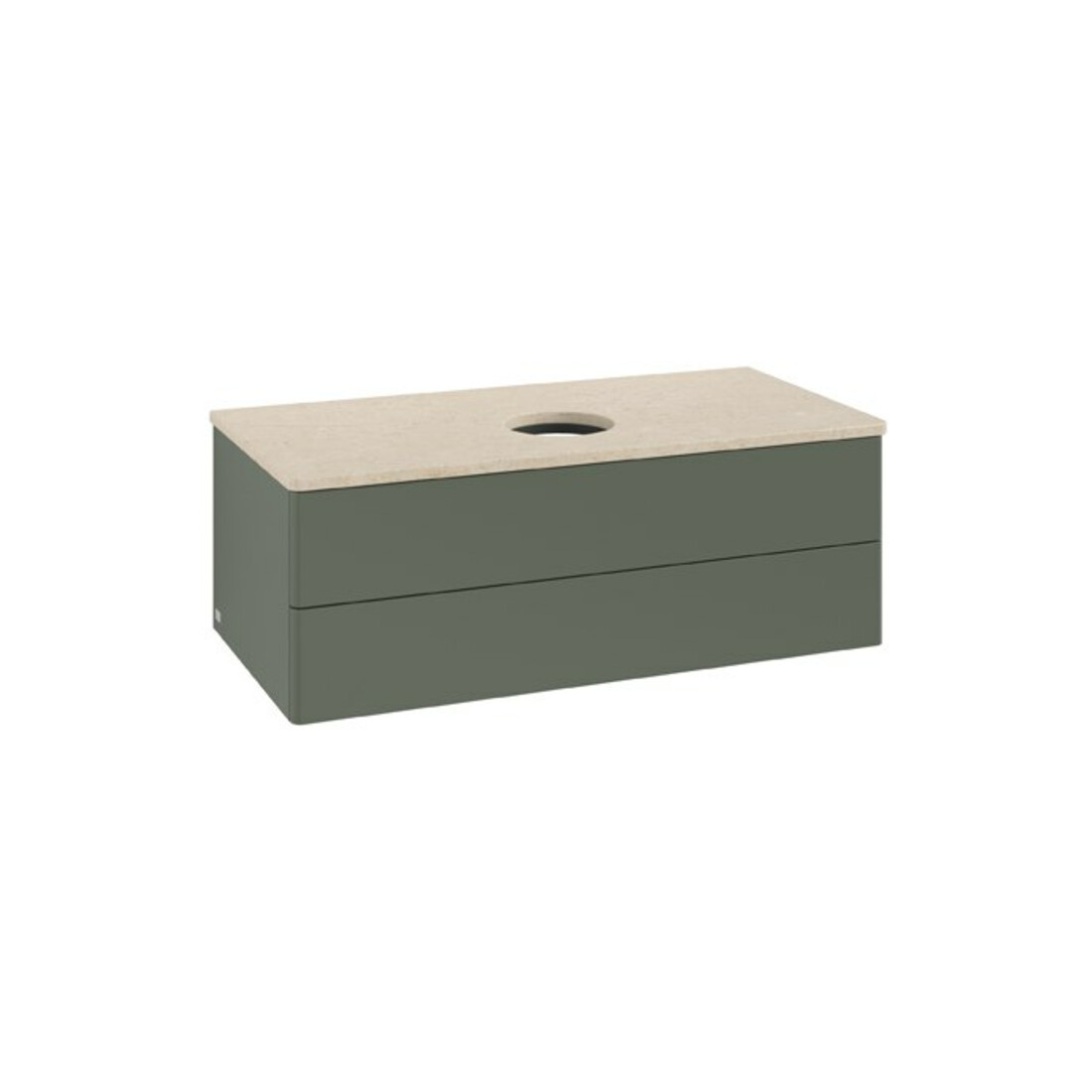 V&B Waschtischunterschrank ohne Frontstruktur Antao 100x36x50cm, WBP botti., lea gre. m Lac