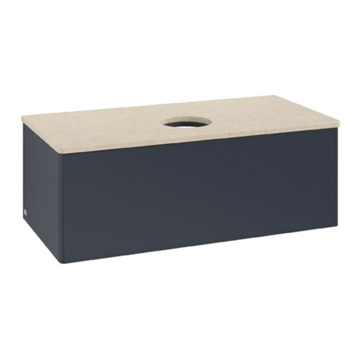 V&B Waschtischunterschrank ohne Frontstruktur Antao 100x36x50cm, WBP botti., md bl. m Lac