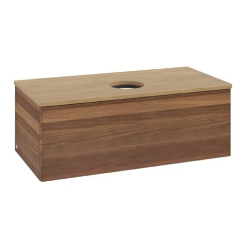 V&B Waschtischunterschrank ohne Frontstruktur Antao 100x36x50cm, WBP-farbe hon. Oa, w. wal