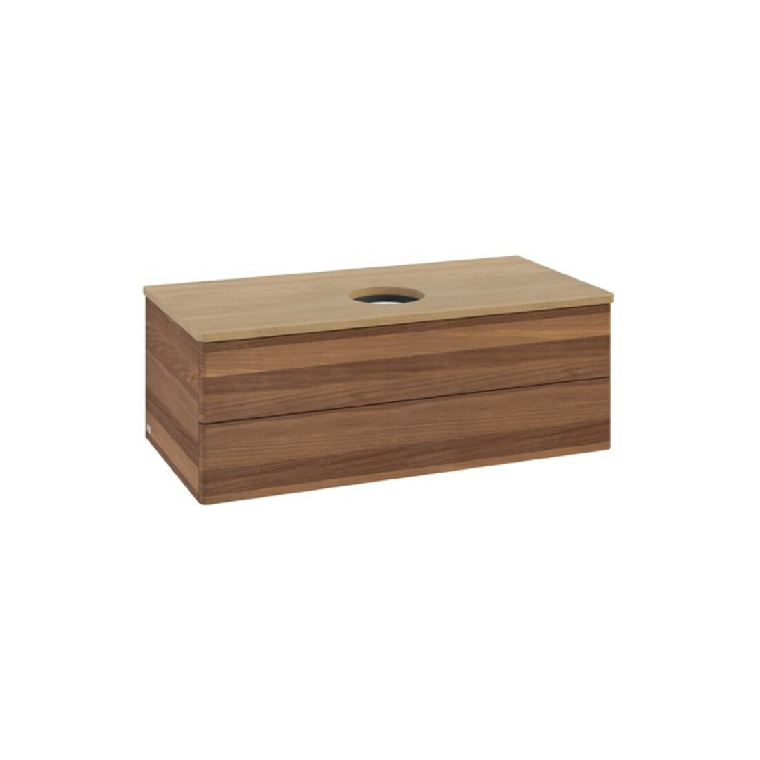 V&B Waschtischunterschrank ohne Frontstruktur Antao 100x36x50cm, WBP-farbe hon. Oa, w. wal