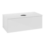 V&B Waschtischunterschrank ohne Frontstruktur Antao 100x36x50cm, WBP-farbe Lac, glo wh. Lac
