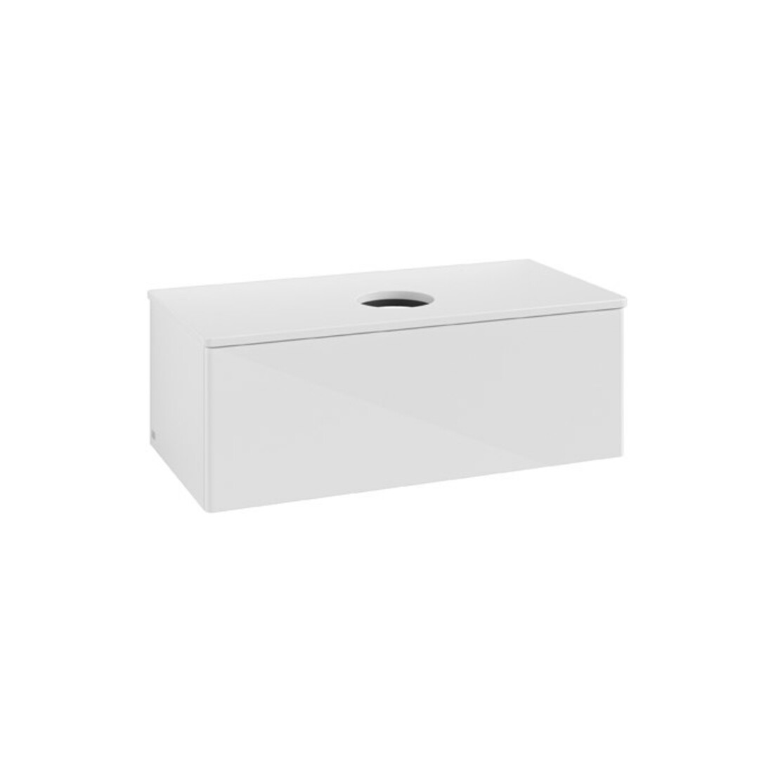 V&B Waschtischunterschrank ohne Frontstruktur Antao 100x36x50cm, WBP-farbe Lac, glo wh. Lac
