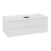 V&B Waschtischunterschrank ohne Frontstruktur Antao 100x36x50cm, WBP-farbe Lac, glo wh. Lac