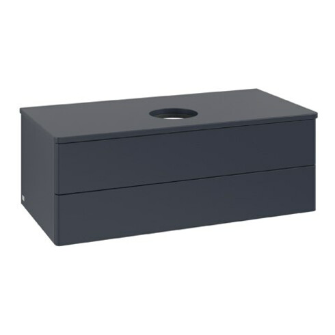 V&B Waschtischunterschrank ohne Frontstruktur Antao 100x36x50cm, WBP-farbe Lac, md bl. m Lac
