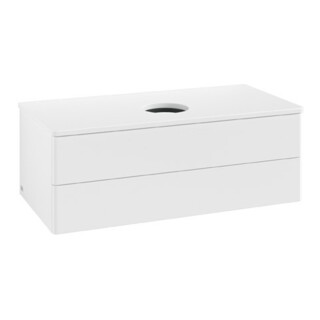 V&B Waschtischunterschrank ohne Frontstruktur Antao 100x36x50cm, WBP-farbe Lac, wh. m Lac