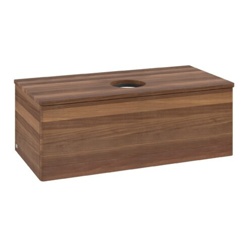 V&B Waschtischunterschrank ohne Frontstruktur Antao 100x36x50cm, WBP-farbe w. wal, w. walnut
