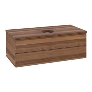 V&B Waschtischunterschrank ohne Frontstruktur Antao 100x36x50cm, WBP-farbe w. wal, w. walnut