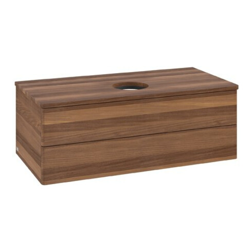V&B Waschtischunterschrank ohne Frontstruktur Antao 100x36x50cm, WBP-farbe w. wal, w. walnut