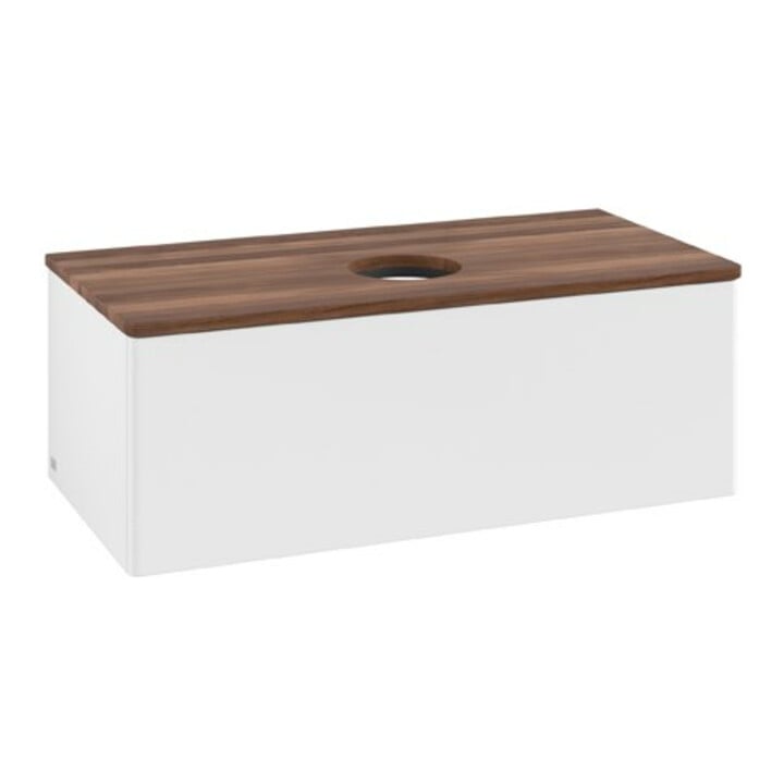 V&B Waschtischunterschrank ohne Frontstruktur Antao 100x36x50cm, WBP-farbe w. wal, wh. m Lac