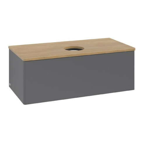 V&B Waschtischunterschrank ohne Frontstruktur Antao 100x36x50cm, WBP hon. Oa, Anthrac. m Lac