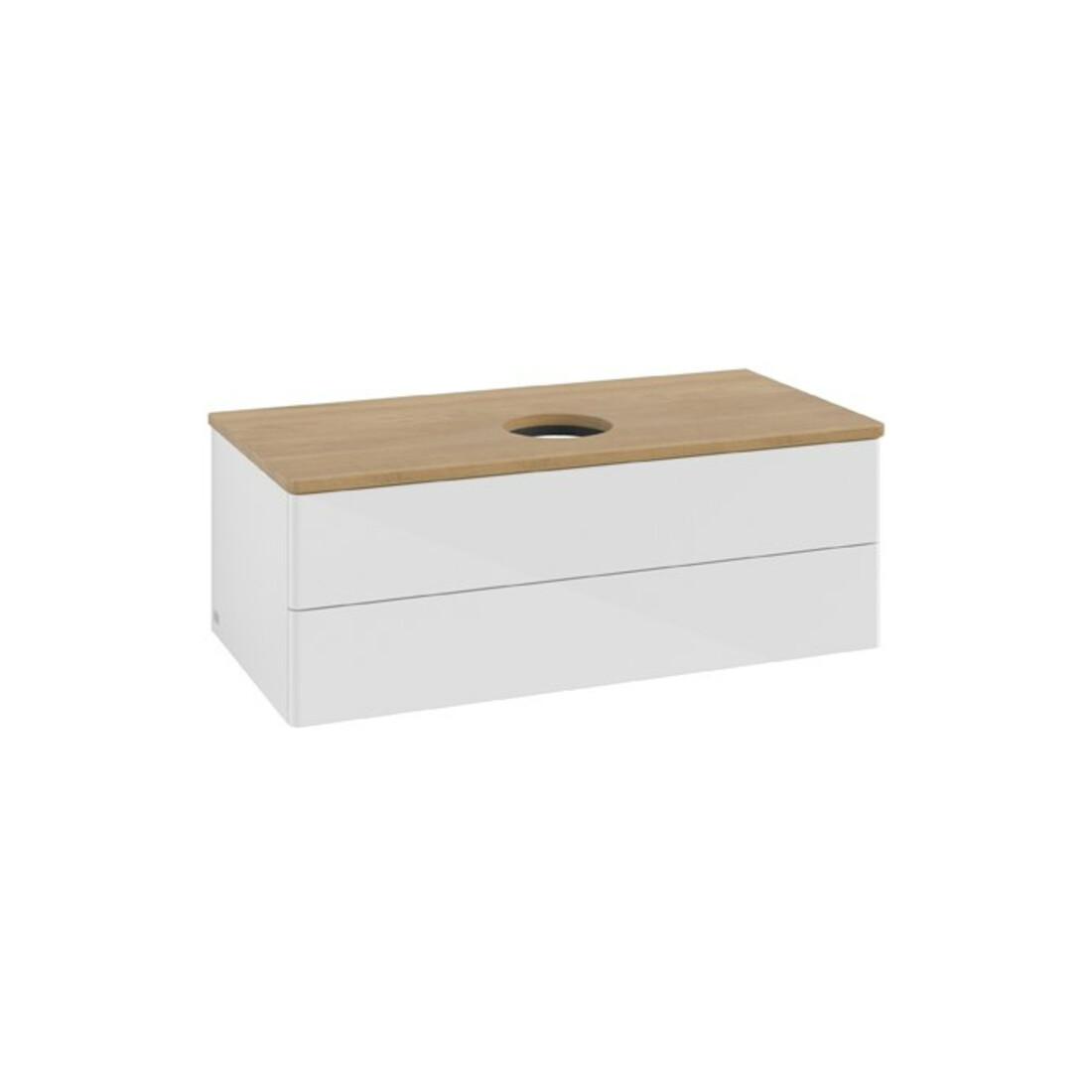 V&B Waschtischunterschrank ohne Frontstruktur Antao 100x36x50cm, WBP hon. Oa, glo wh. Lac