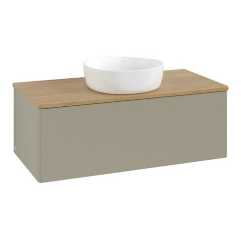 V&B Waschtischunterschrank ohne Frontstruktur Antao 100x36x50cm, WBP hon. Oa, st. Gr m Lac