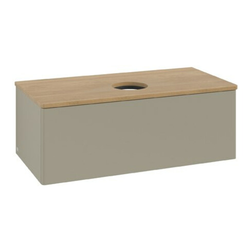 V&B Waschtischunterschrank ohne Frontstruktur Antao 100x36x50cm, WBP hon. Oa, st. Gr m Lac