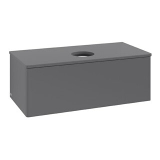 V&B Waschtischunterschrank ohne Frontstruktur Antao 100x36x50cm, WBP Lac, Anthrac. m Lac