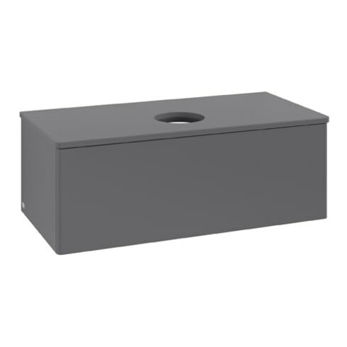 V&B Waschtischunterschrank ohne Frontstruktur Antao 100x36x50cm, WBP Lac, Anthrac. m Lac