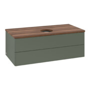 V&B Waschtischunterschrank ohne Frontstruktur Antao 100x36x50cm, WBP w. wal, lea gre. m Lac