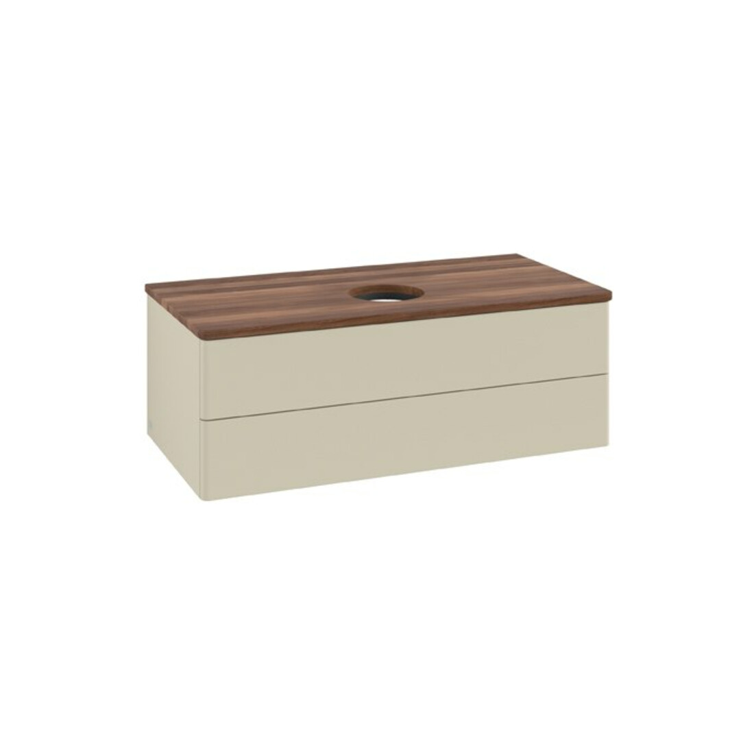 V&B Waschtischunterschrank ohne Frontstruktur Antao 100x36x50cm, WBP w. wal, si Gr m Lac
