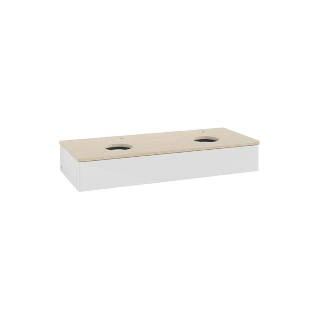 V&B Waschtischunterschrank ohne Frontstruktur Antao 120x19x50cm, HL, WBP botti., glo wh. Lac