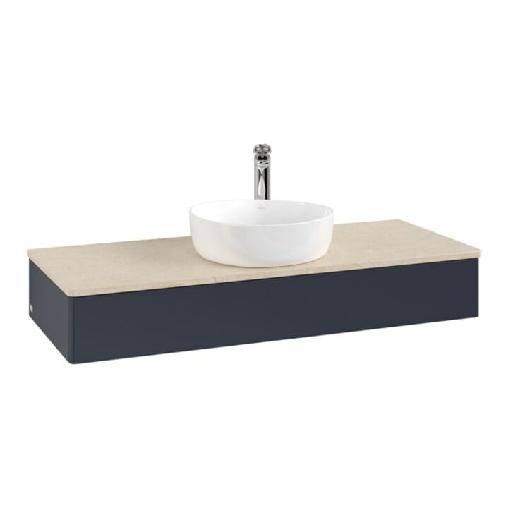 V&B Waschtischunterschrank ohne Frontstruktur Antao 120x19x50cm, HL, WBP botti., md b m Lac