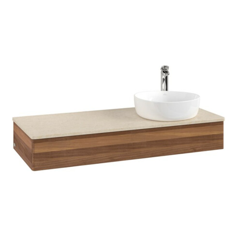 V&B Waschtischunterschrank ohne Frontstruktur Antao 120x19x50cm, HL, WBP botti., w. wal