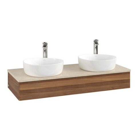 V&B Waschtischunterschrank ohne Frontstruktur Antao 120x19x50cm, HL, WBP botti., w. wal
