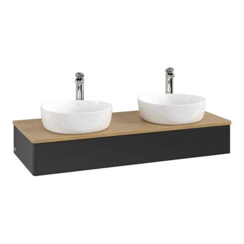 V&B Waschtischunterschrank ohne Frontstruktur Antao 120x19x50cm, HL, WBP hon. Oa, bla m Lac