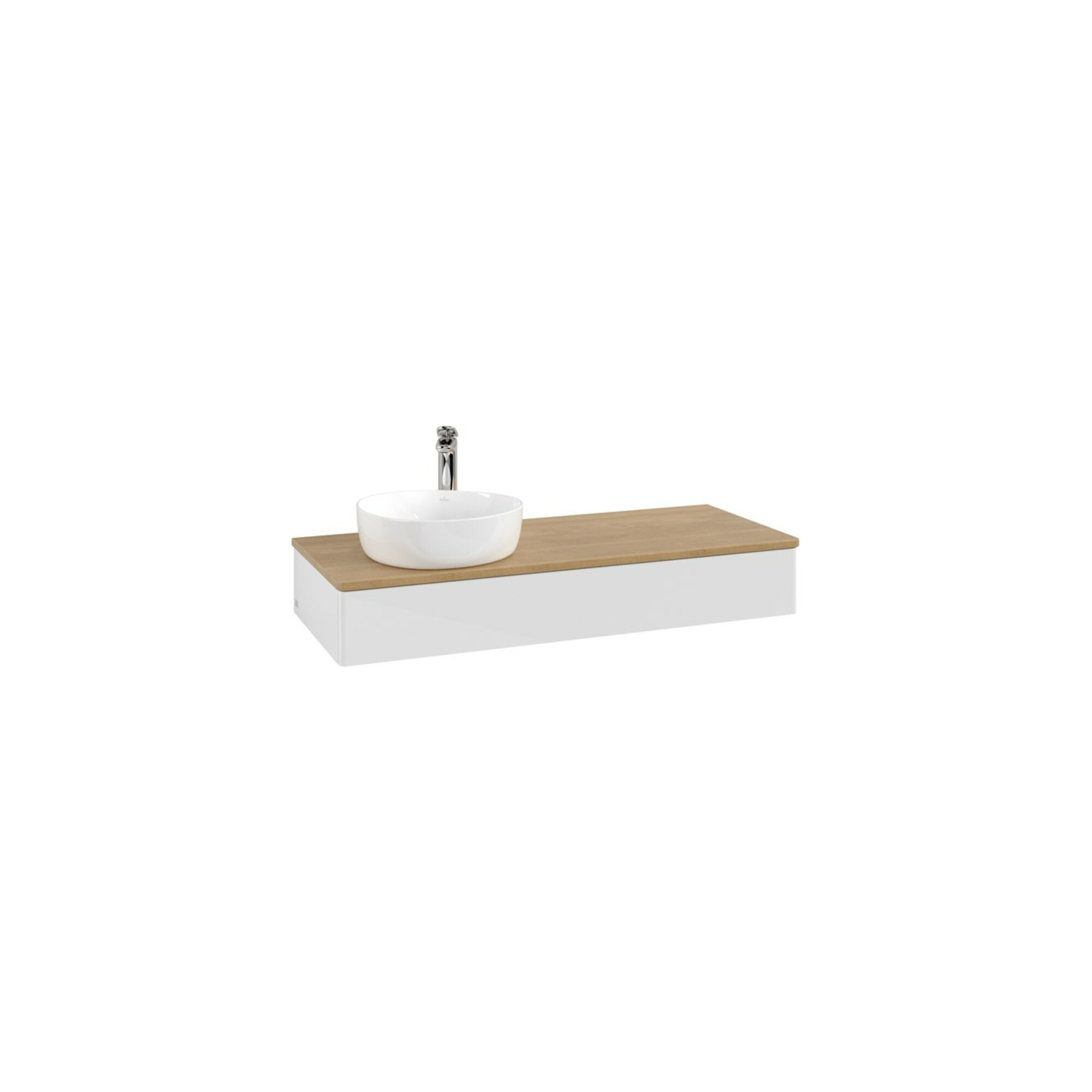 V&B Waschtischunterschrank ohne Frontstruktur Antao 120x19x50cm, HL, WBP hon. Oa, g wh. Lac ; Villeroy & Boch