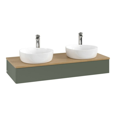 V&B Waschtischunterschrank ohne Frontstruktur Antao 120x19x50cm, HL, WBP hon. Oa, le g. m La