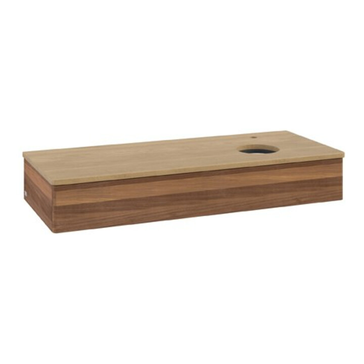V&B Waschtischunterschrank ohne Frontstruktur Antao 120x19x50cm, HL, WBP hon. Oa, w. wal