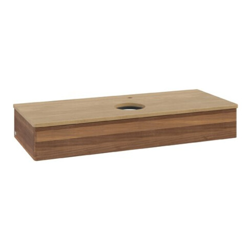 V&B Waschtischunterschrank ohne Frontstruktur Antao 120x19x50cm, HL, WBP hon. Oa, w. wal