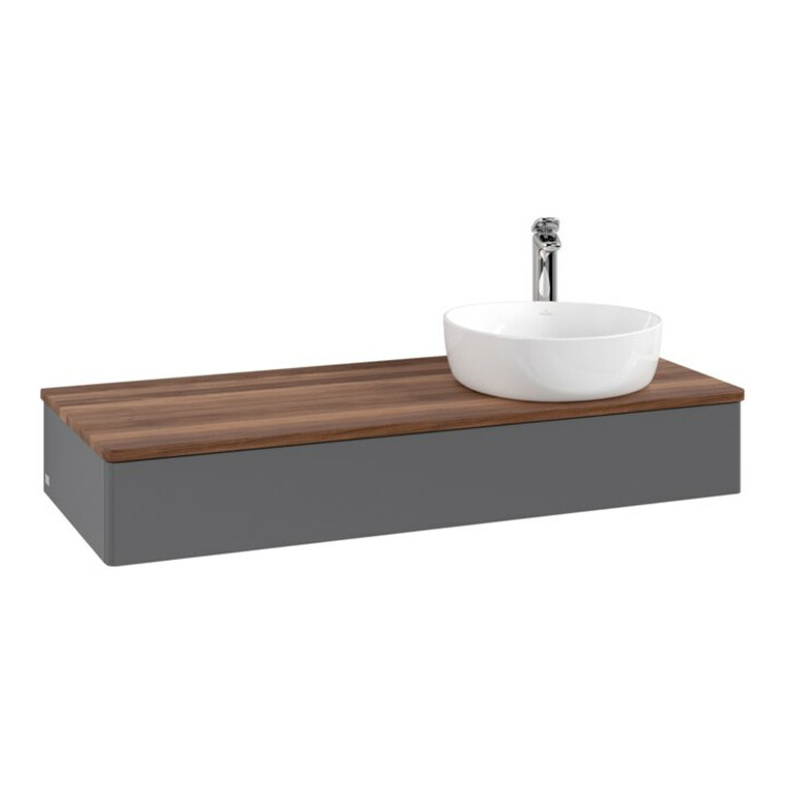 V&B Waschtischunterschrank ohne Frontstruktur Antao 120x19x50cm, HL, WBP w wa, A m Lac